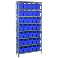 Quantum Storage Systems Store-Max 8" Shelf Bin Steel Shelving Systems  1875-SB804BL